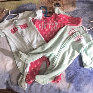 BabyGirl Sleepers 0-3 months lot